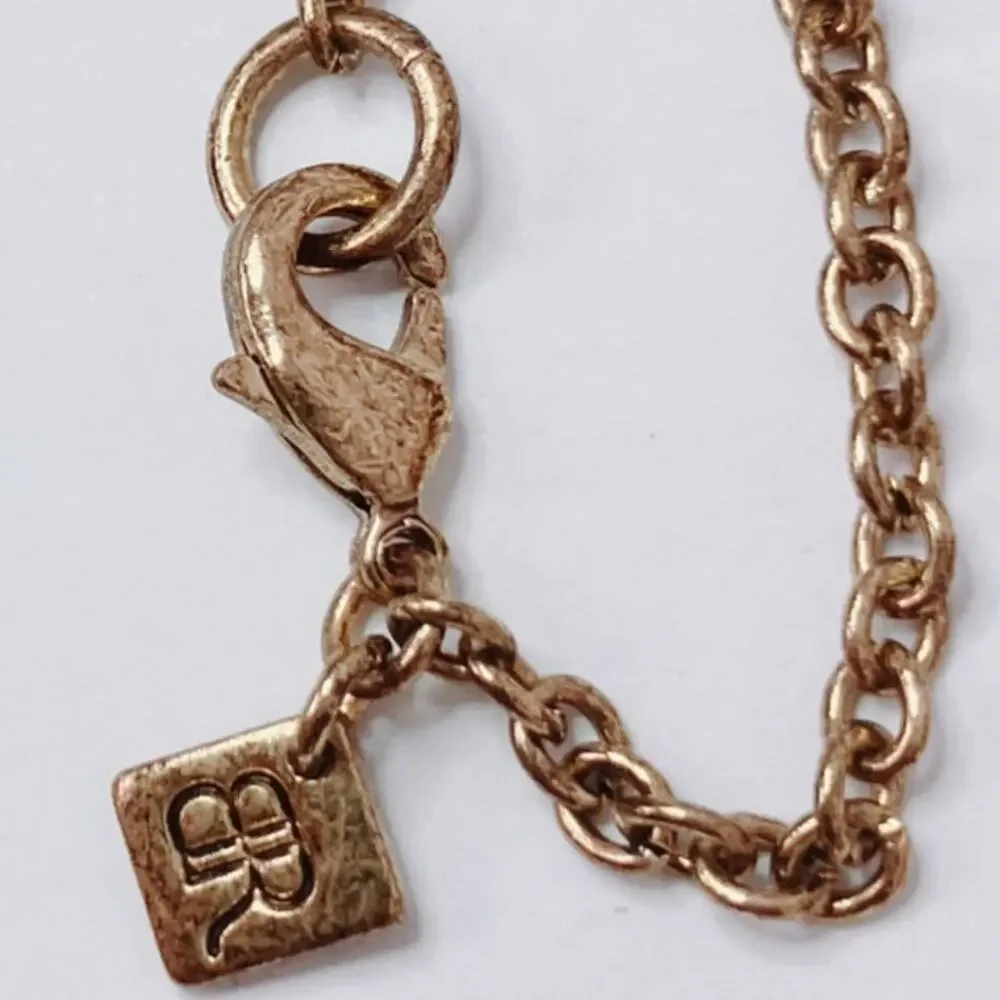 Signed Banana Republic VTG 1990s Gold Tone Pearl Tassel Pendant Necklace